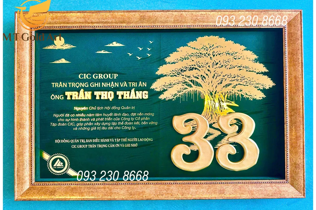 Tranh tri ân thiết kế theo yêu cầu - quà tặng lãnh đạo ý nghĩa