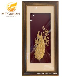 Tranh đôi công hoa lan (42x81cm)